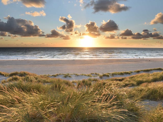 Sonnenuntergang am Henne Strand