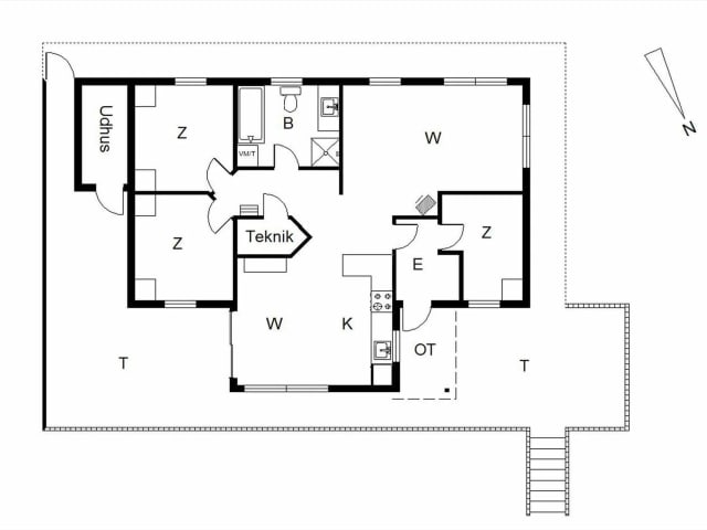 Grundriss Porsevej 9 Henne Strand